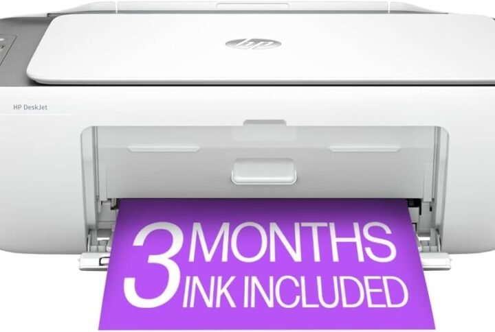 HP DeskJet 2855e Wireless All-in-One Color Inkjet Printer, Scanner, Copier, Best-for-home, 3 months of Instant Ink included (588S5A)